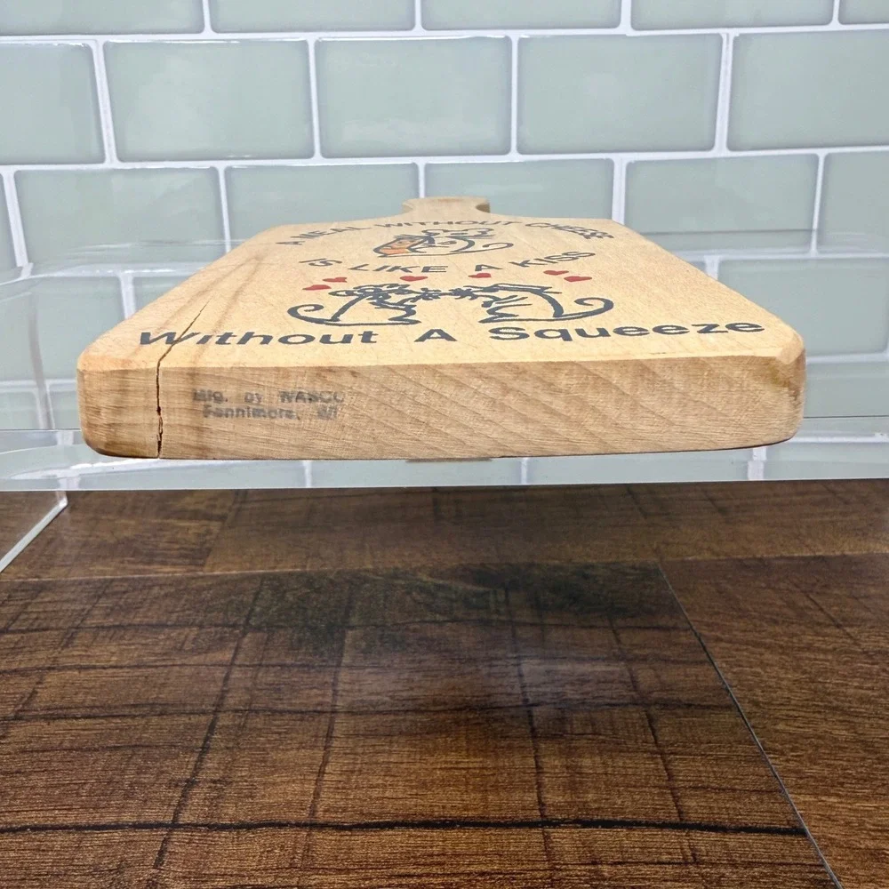 Vintage WASCO Wisconsin Wood Cheese Board 
